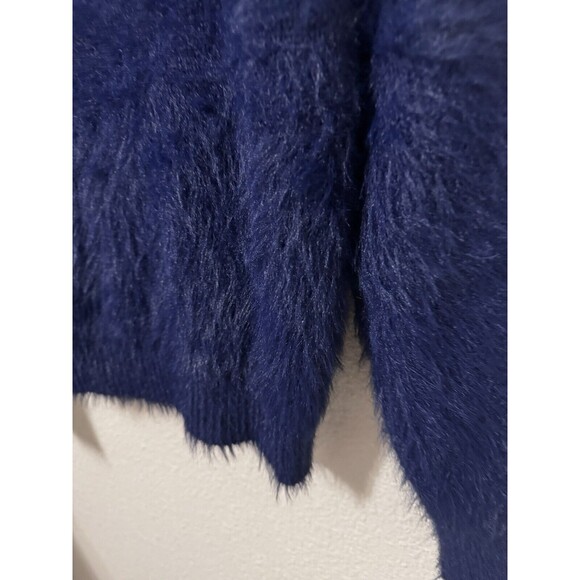 Central Park West Fuzzy Sweater in Navy blue- Size: XS NWT - Picture 8 of 10